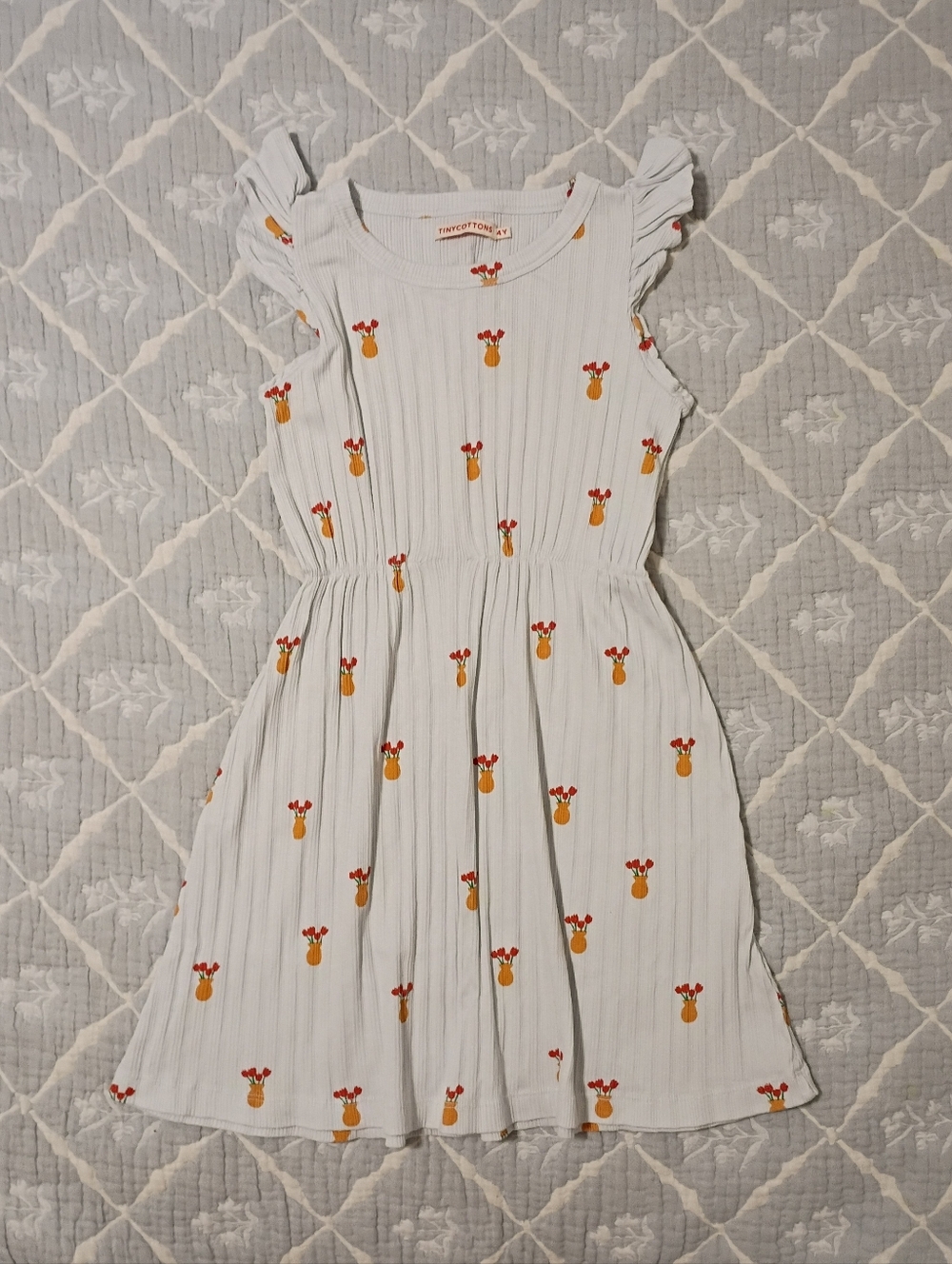 Tiny Cottons Light Blue Tulip Dress 4Y NWOT